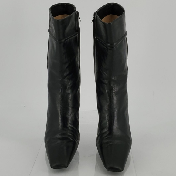 Cole Haan Black Leather Calf Boots Size 10 - Picture 4 of 13